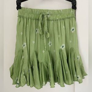 Indikah green mini skirt.